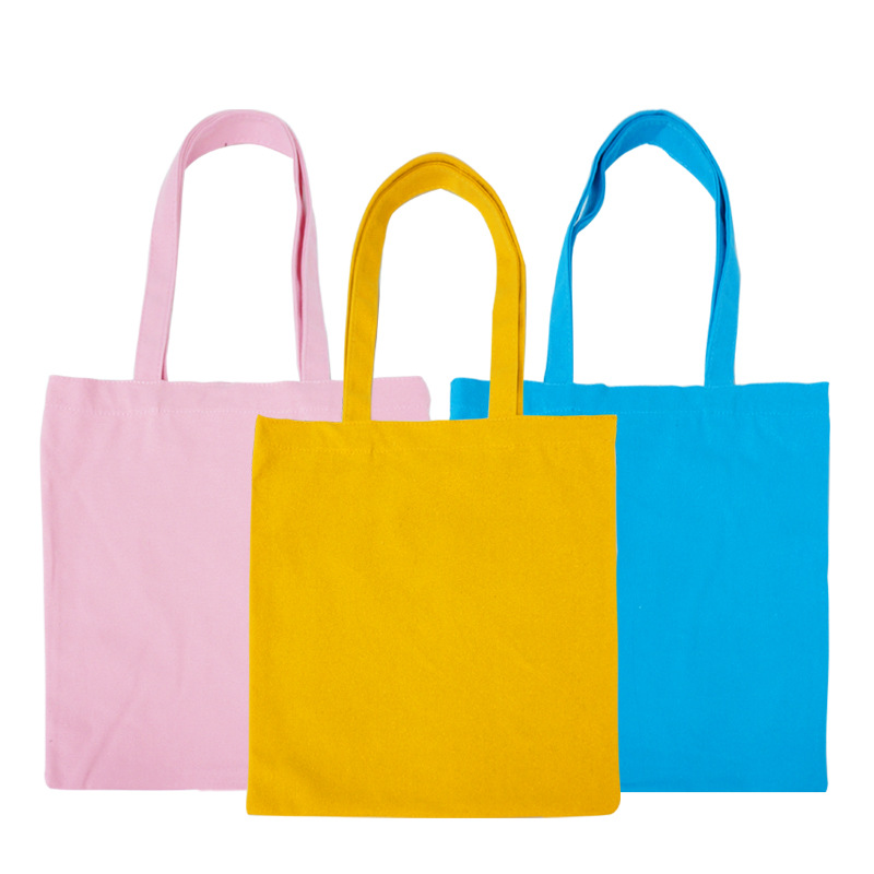 Solid Color Canvas Shopping Tote